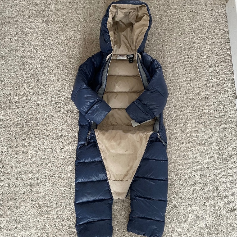 Patagonia Bunting Infant Hi-Loft Down Sweater Snowsuit  - Navy Blue